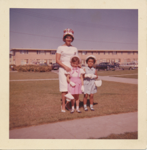 Barbara Carrasco Family Photograph with Mother and Sister